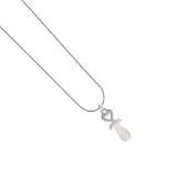 11Q4MvMP 2L. SL160  3 D Clear Frosted Baby Pacifier Snake Chain Charm Necklace