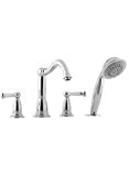 Hansgrohe 06047820 Trim Tango 4-Hole Tub Filler Scroll Handles, Brushed Nickel