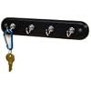 4 Hook Key Rack- by Spectrum, Black and Chrome