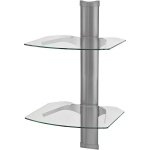 New Omnimount 2 Shelf Wall System Features Cable Management System Hides Wires Platinum OmniMount