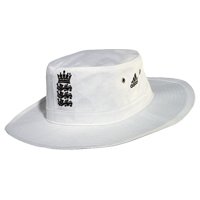 ECB Official 2008/10 adidas England Cricket Sun Hat - White - S