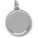 Jewelry : Round Disc Diamond Cut Charm by Rembrandt Charms