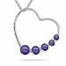 Amethyst Journey Heart Pendant in 14K White Gold
