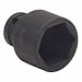 Westward 4LXZ6 Impact Socket, 1/4 Dr, 6 Pt, Std, 4.5mm