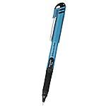 Pentel(R) EnerGel(R) LiquidGel Rollers, Fine Point, 0.5 mm, Needle Tip, Blue Barrel, Black Ink, Pack of 12