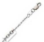 14k White Gold 20 Inch X 1.9 mm Cable Chain Necklace