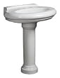 Danze DC016028WH 30" Orrington Pedestal Lavatory Basin 8" Centers and Backsplash