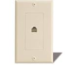 SOUTHWESTERN BELL S60618 6-Conductor 2-Piece Decora-Style Modular Wall Jack
