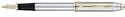 Cross Townsend Medalist Fountain Pen In Polished Chrome and 23 Karat Gold Plate with 23 Karat Gold Plated Nib - Medium