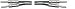 Hosa CSS400 Series Dual Heavy-Duty TRS Cable (CSS403, 3 ft.)