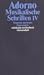 Bücher : Adorno, Theodor W., Bd.17 : Musikalische Schriften IV. Moments musicaux. Impromptus.