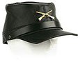 AC30 - Black Leather Civil War Forage Cap