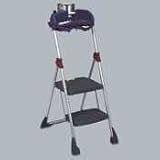 SAMSONITE/COSCO Pro Tech II Work Platform Folding Step Stool, 20-1/4w x 27 Spread x 48-1/4h
