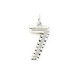 14kt White Gold Number Charm