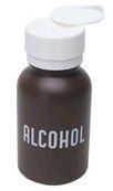 Liquid Push Down Alcohol Dispenser Labeled