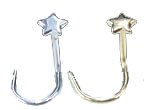 14 karat NICKEL FREE White gold nose Star