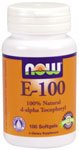 E-100 by NOW Foods - Vitamins (100 IU - 100 Softgels)