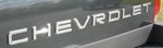 RealWheels Stainless Steel Chevrolet Letters, for the 2002 Chevrolet Avalanche 2500