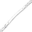 Sterling Silver 8.25inch Polished Engraveable Anchor Link ID Bracelet - 8.25 Inch