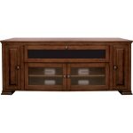 New Bello 65 Inch Espresso Finish Wood Home Entertainment Cabinet Cloth Solid Wood Door Panels