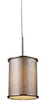 ELK Lighting 20042/1 Fabrique Drum Mini Pendant, Polished Chrome