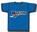 Florida Marlins Adult Team Jersey T-shirt By Majestic Athletic Size Small