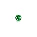 STERLING SILVER STUD EARRINGS With Emerald CZ - Round