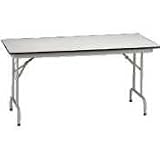 Basyx Folding Table, Deluxe, 72x30x29, Walnut/Brown