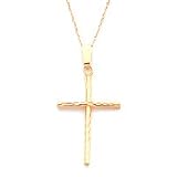 Sardelli - 14k Diamond-cut Cross Pendant on 18