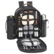 Picnic At Ascot Picnic Green Coffee Combination Picnic Backpack for 2 with Plaid Napkins