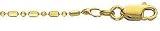 14K Gold Diamond-Cut Bead Chain, 1.5mm wide