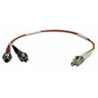 Tripp Lite N457-001-62 Duplex Multimode 62.5/125 Fiber Adapter, LC-M/ST-F - 1ft Tripp Lite N457-001-62 Duplex Multimode 62.5/125 Fiber Adapter, LC-M/ST-F - 1ft