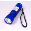 Sona 8 LED Blue Metal Body Flashlight with Laser Pointer