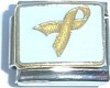 Clearly Charming Gold Ribbon Childhood Cancer Italian Charm