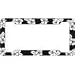 Tropical Flowers Hibiscus Black License Plate Frame (Made of Plastic)