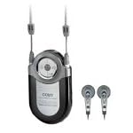 Coby CX2 Mini AM/FM Stereo Pocket Radio with Neck and Arm/Hand Straps - Black
