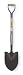 Westward 1WG33 Rnd Point Shovel, 30 In Handle