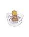 Nuk - Sucettes et Anneaux de dentition - 2 Sucettes Jour et Nuit Latex Transparentes - +18 mois - taille 3