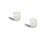 14K White Gold Genuine Oval Opal Stud Earrings