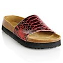 Betula Python-Embossed 1-Band Platform Sandals