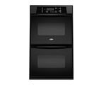 Whirlpool RBD305PRB 30'' Double Electric Wall Oven with AccuBake & Self-Cleaning Upper Oven: Black