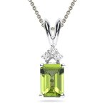 0.03 Cts Diamond & 4.51 Cts Peridot Earrings 