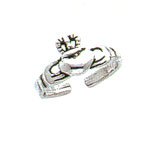 Toe Ring - Sterling Silver Antiqued Claddagh Toe Ring
