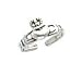 Toe Ring - Sterling Silver Antiqued Claddagh Toe Ring