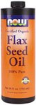 Flax Seed Oil Organic by NOW Foods - Natural Foods (24 oz. Liquid)