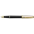 Sheaffer Prelude Fountain Pen, Black Onyx Lacquer Finish Barrel, Chased Palladium Plate Cap, 22k Gold Plate Trim with Cartridges (SH/337-0)