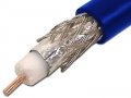 RG6 1000ft Copper Clad Steel Coaxial Satellite Cable Colored Blue
