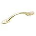 Amerock - AM-BP1351-O74-Sterling Brass Oak Leaf Pull on 3 Centers
