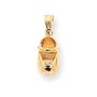 14k 3-D January/Garnet Engraveable Baby Shoe Charm