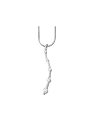 14K White Gold 1/2Cttw Journey Diamond Pendant